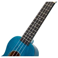 Mahalo Slimline Ukulele (MS1-TBU) - Transparent Blue