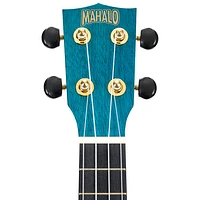 Mahalo Slimline Ukulele (MS1-TBU) - Transparent Blue