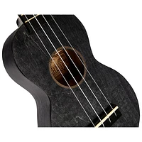 Mahalo Slimline Ukulele (MS1-TBK) - Transparent Black