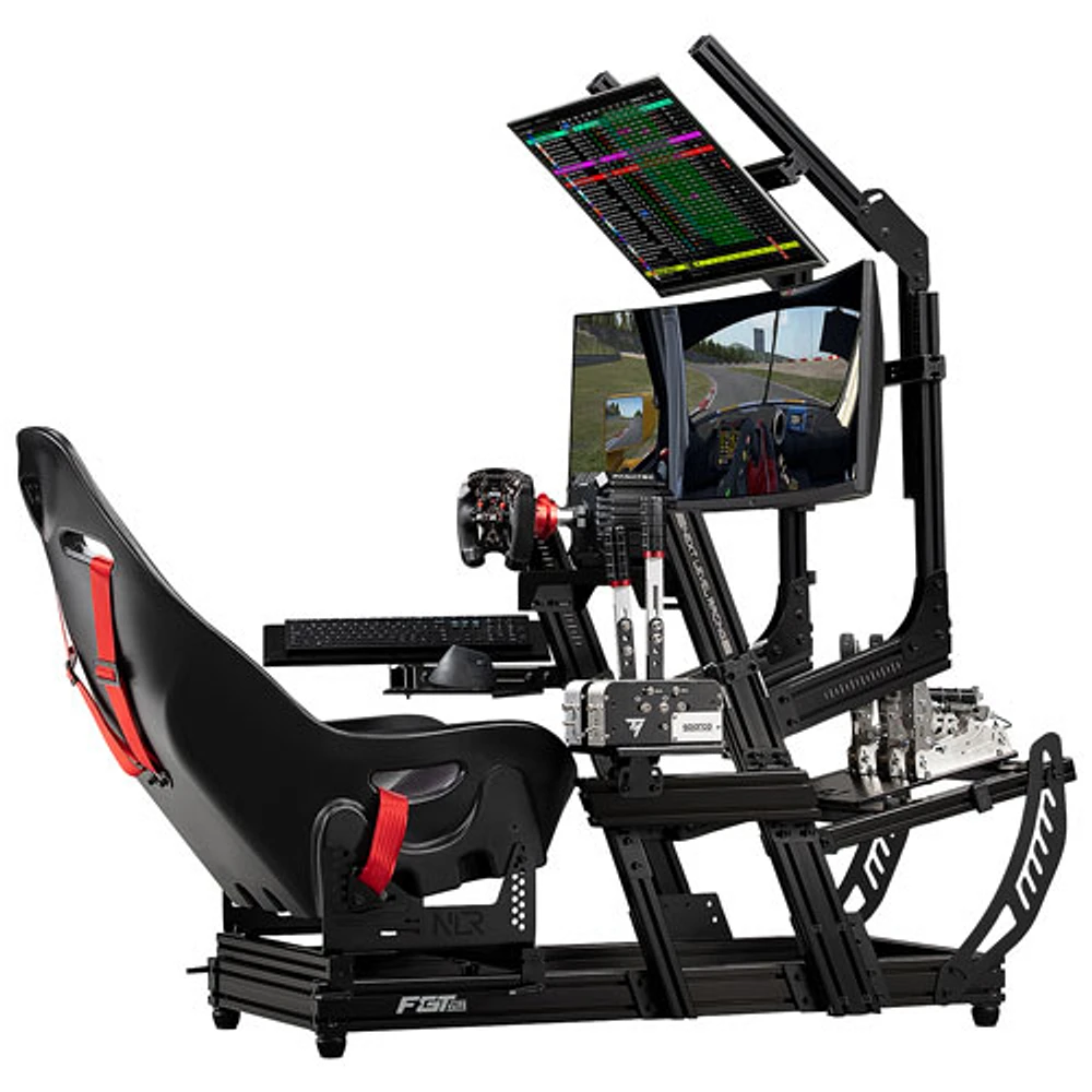 Next Level Racing F-GT Elite Lite Cockpit with Front & Side Mount - Black