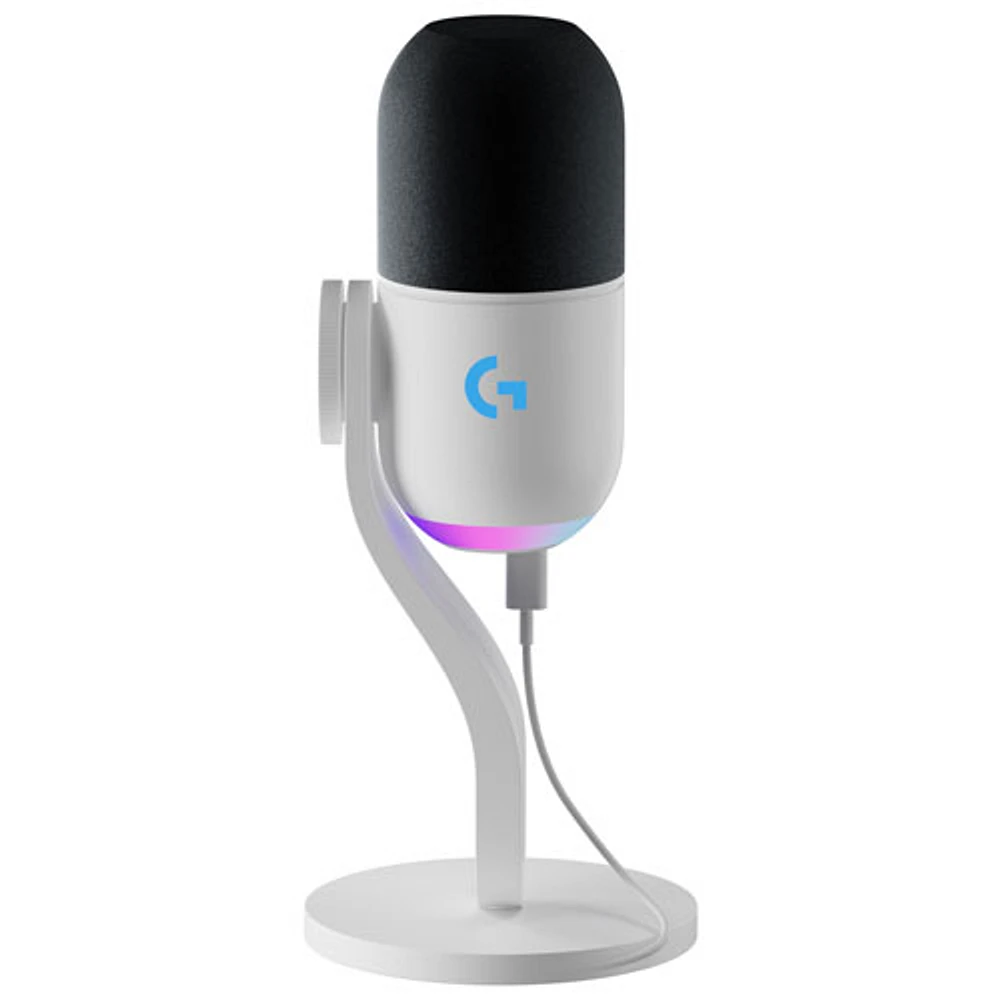 Microphone de jeu USB Yeti GX avec éclairage RVB LIGHTSYNC de Logitech - Blanc - Exclusivité de Best Buy