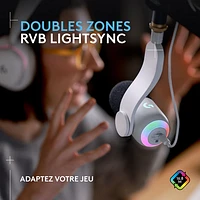 Microphone de jeu USB Yeti GX avec éclairage RVB LIGHTSYNC de Logitech - Blanc - Exclusivité de Best Buy