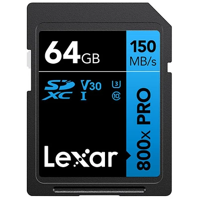 Lexar Blue 64GB 150MB/s SDXC Memory Card - 2 Pack