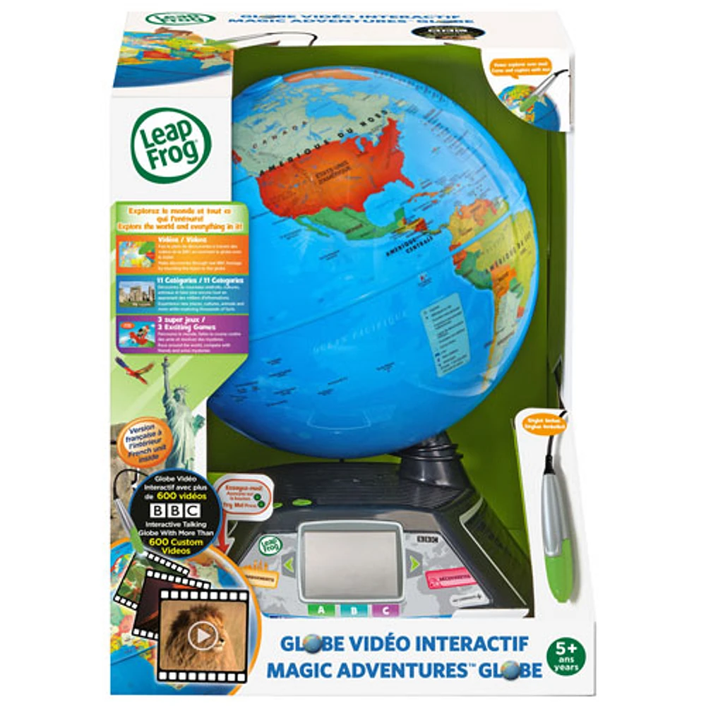 LeapFrog Magic Adventures Interactive Learning Globe - French