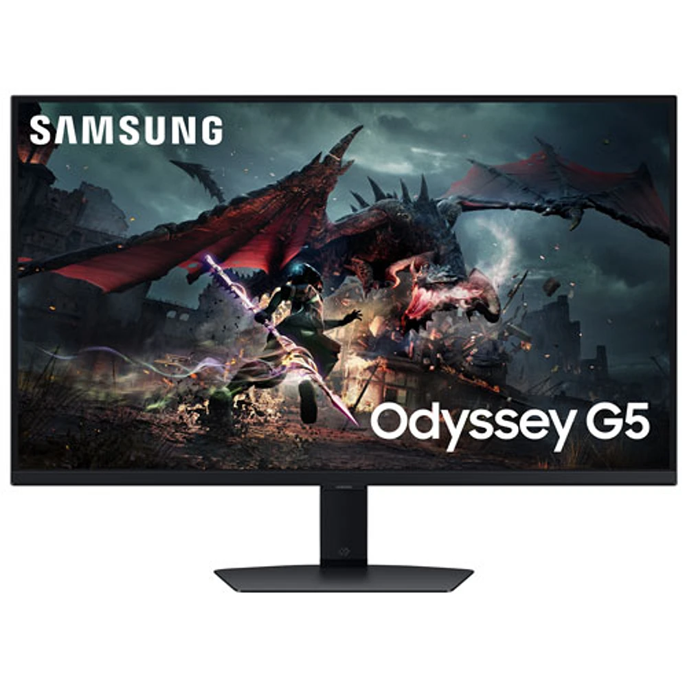 Moniteur de jeu G-Sync/FreeSync ACL IPS WQHD 180 Hz 32 po Odyssey G5 de Samsung avec temps de réponse de 1 ms gris à gris (LS32DG500ENXZA) - Noir