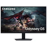 Moniteur de jeu G-Sync/FreeSync ACL IPS WQHD 180 Hz 32 po Odyssey G5 de Samsung avec temps de réponse de 1 ms gris à gris (LS32DG500ENXZA) - Noir