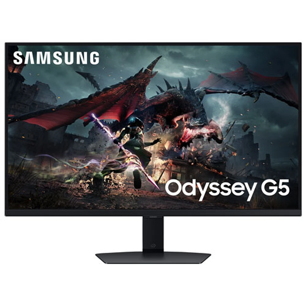 Moniteur de jeu G-Sync/FreeSync ACL IPS WQHD 180 Hz 27 po Odyssey G5 de Samsung avec temps de réponse de 1 ms gris à gris (LS27DG500ENXZA) - Noir