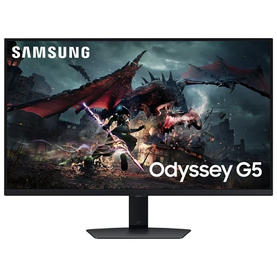 Samsung Odyssey G5 27" WQHD 180Hz 1ms GTG IPS LCD G-Sync/FreeSync Gaming Monitor (LS27DG500ENXZA) - Black