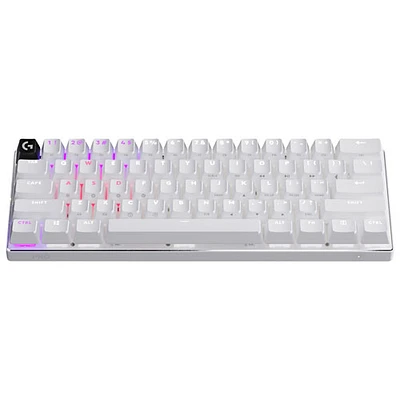 Clavier de jeu sans fil rétroéclairé à touches tactiles optiques GX PRO X 60 LIGHTSPEED de Logitech - Blanc - Anglais