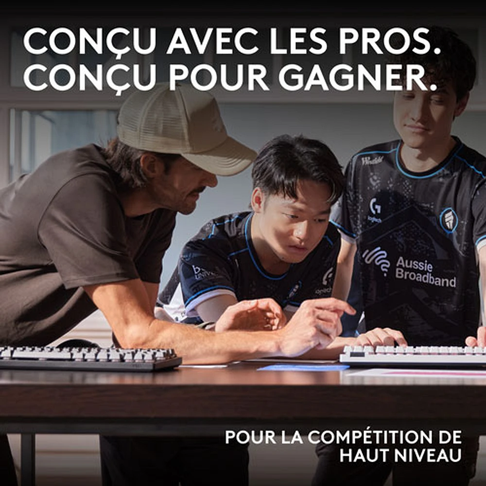 Clavier de jeu sans fil rétroéclairé à touches tactiles optiques GX PRO X 60 LIGHTSPEED de Logitech - Blanc - Anglais