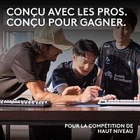 Clavier de jeu sans fil rétroéclairé à touches tactiles optiques GX PRO X 60 LIGHTSPEED de Logitech - Blanc - Anglais