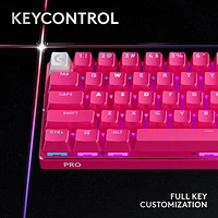 Clavier de jeu sans fil rétroéclairé à touches tactiles optiques GX PRO X 60 LIGHTSPEED de Logitech - Magenta - Anglais