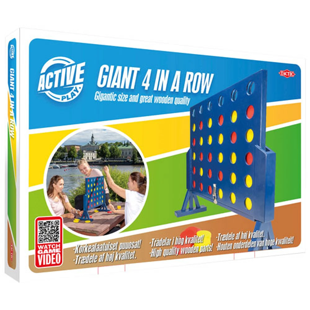 Giant 4-In-A-Row Outdoor Game - English