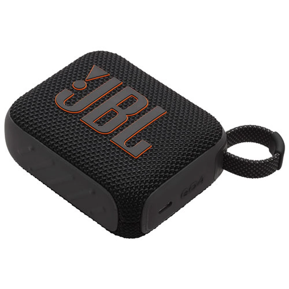 JBL Go 4 Waterproof Bluetooth Wireless Speaker - Black