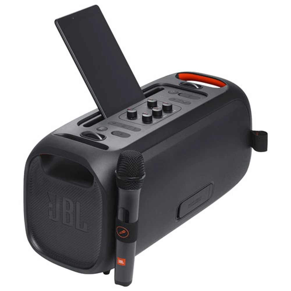 Haut-parleur sans fil Bluetooth résistant aux éclaboussures Partybox PartyBox On-The-Go Essential de JBL - Noir