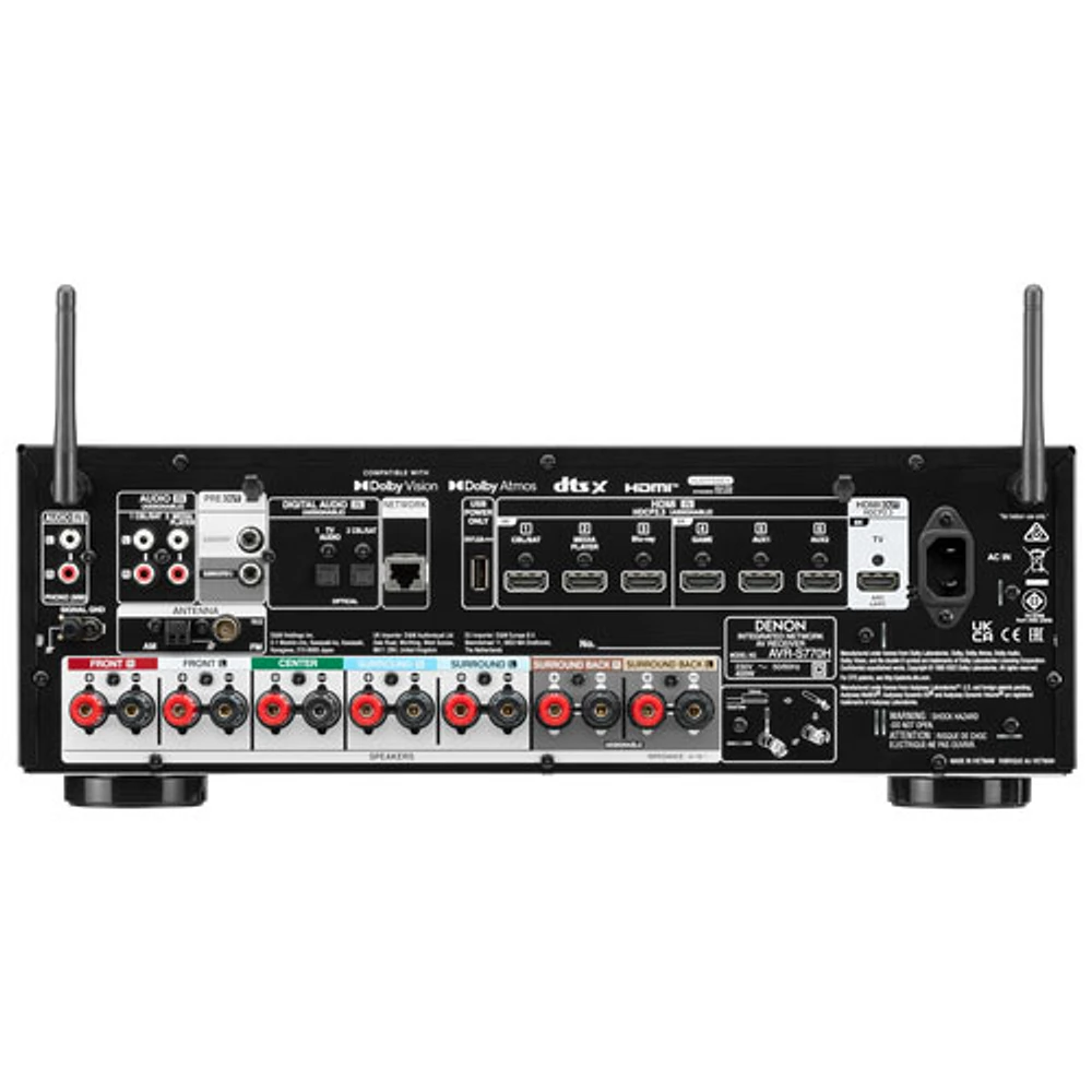 Récepteur AV réseau Ultra HD 4K 7.2 canaux AVR-S770H de Denon