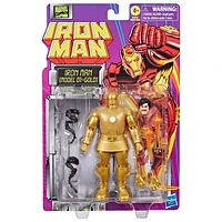 Hasbro Marvel Legends Series - Figurine d'action Iron Man (modèle 01 - doré)