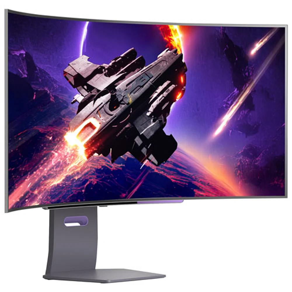 Moniteur de jeu FreeSync G-Sync DELO incurvé WQHD 1440p 240 Hz de 45 po UltraGear de LG avec temps de réponse de 0,03 ms gris à gris (45GS95QE-B)