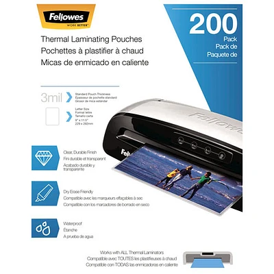 Fellowes 9"x11.5" Thermal Laminating Pouches - mil