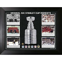 Photo de la LNH de Frameworth : Photo encadrée des six Coupes Stanley originales (34 x 26 po)