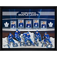 Photo encadrée avec collage de cartes de hockey des Maple Leafs de Toronto par Frameworth (34 x 26 po)