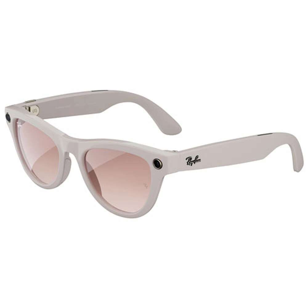 Ray-Ban | Meta Skyler Glasses with AI, Photo, Video, Audio & Messaging - Warm Grey/Cinnamon Pink