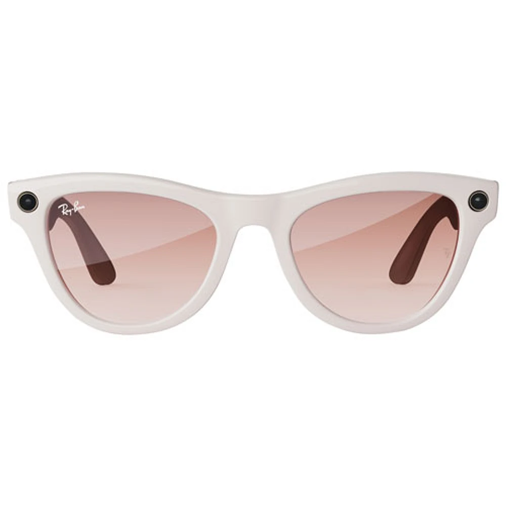 Ray-Ban | Meta Skyler Glasses with AI, Photo, Video, Audio & Messaging - Warm Grey/Cinnamon Pink