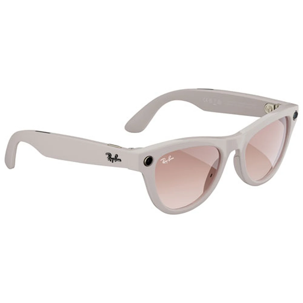 Ray-Ban | Meta Skyler Glasses with AI, Photo, Video, Audio & Messaging - Warm Grey/Cinnamon Pink