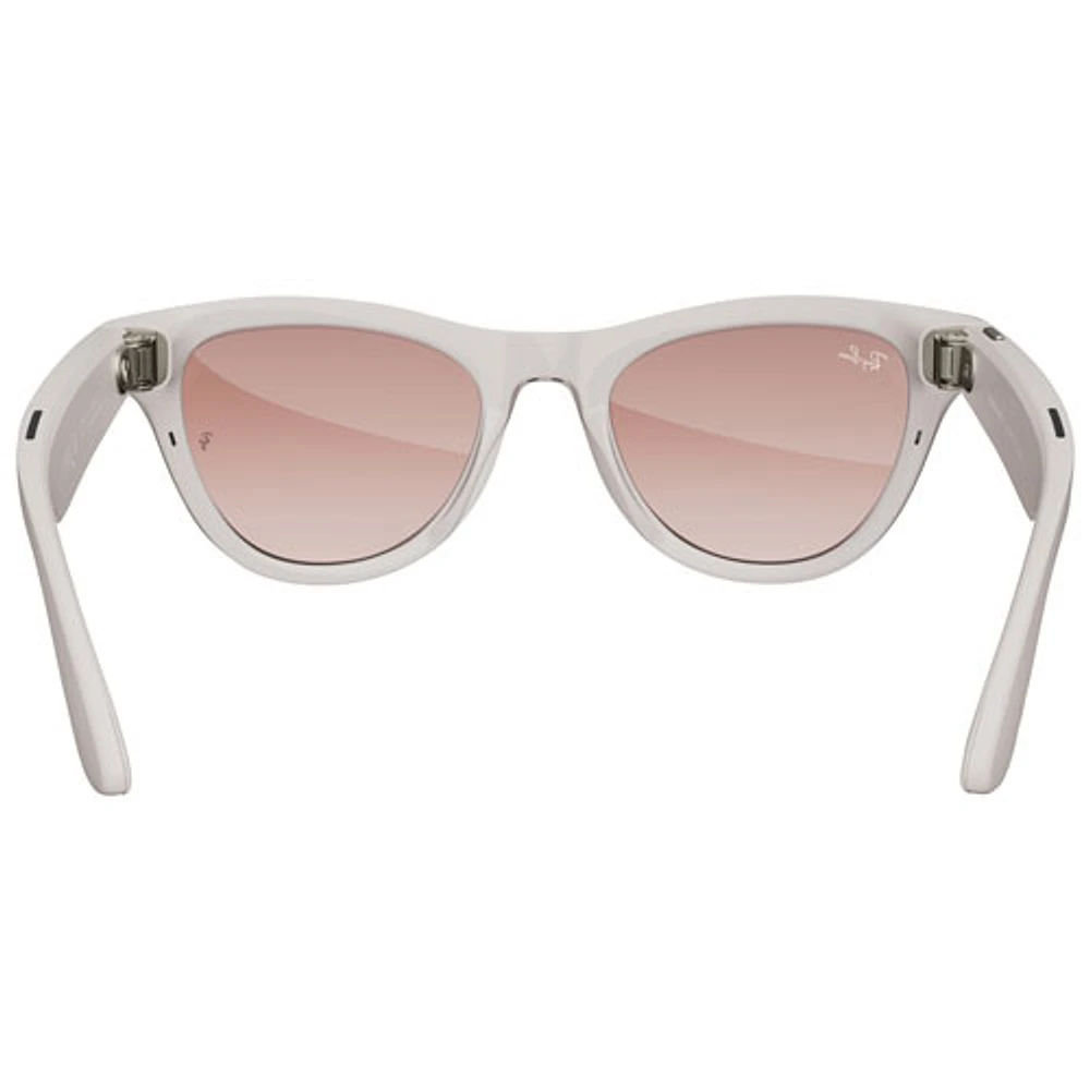 Ray-Ban | Meta Skyler Glasses with AI, Photo, Video, Audio & Messaging - Warm Grey/Cinnamon Pink