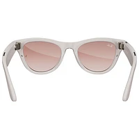 Ray-Ban | Meta Skyler Glasses with AI, Photo, Video, Audio & Messaging - Warm Grey/Cinnamon Pink