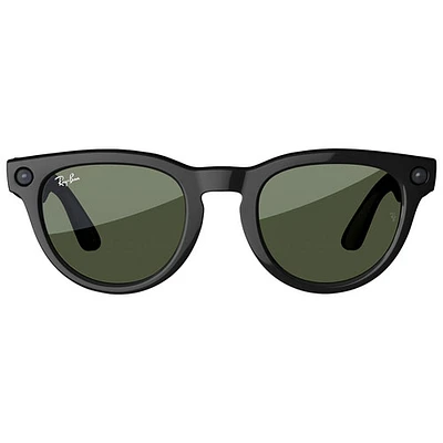 Ray-Ban | Meta Headliner Smart Glasses with AI, Photo, Video, Audio & Messaging - Black/Green