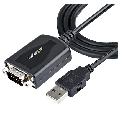 Câble USB 2.0 à série RS232 de 1 m (3 pi) de StarTech avec rétention port COM (1P3FPC-USB-SERIAL)