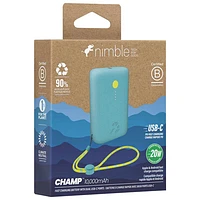 Nimble Champ 10000 mAh 20W PD Fast Charging Power Bank - Shorebreak Blue