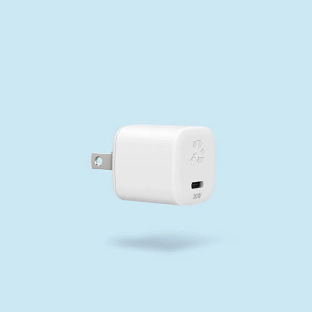 Nimble 30W USB-C GaN Wall Charger - White