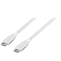 Insignia 1.2m (4ft) USB-C to USB-C Braided Cable (NS-MC5CC4W24-C) - White - Only at Best Buy