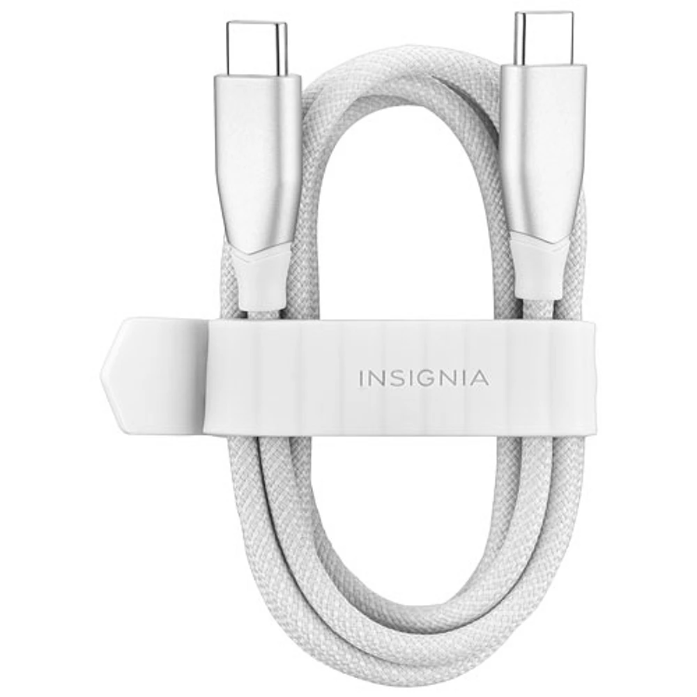 Insignia 1.2m (4ft) USB-C to USB-C Braided Cable (NS-MC5CC4W24-C) - White - Only at Best Buy