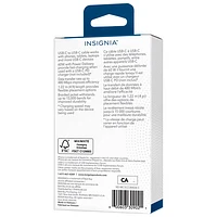 Insignia 1.2m (4ft) USB-C to USB-C Braided Cable (NS-MC5CC4W24-C) - White - Only at Best Buy