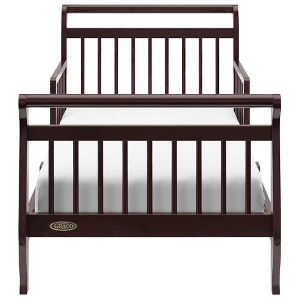 Graco Classic Sleigh Toddler Bed with Guardrails - Espresso