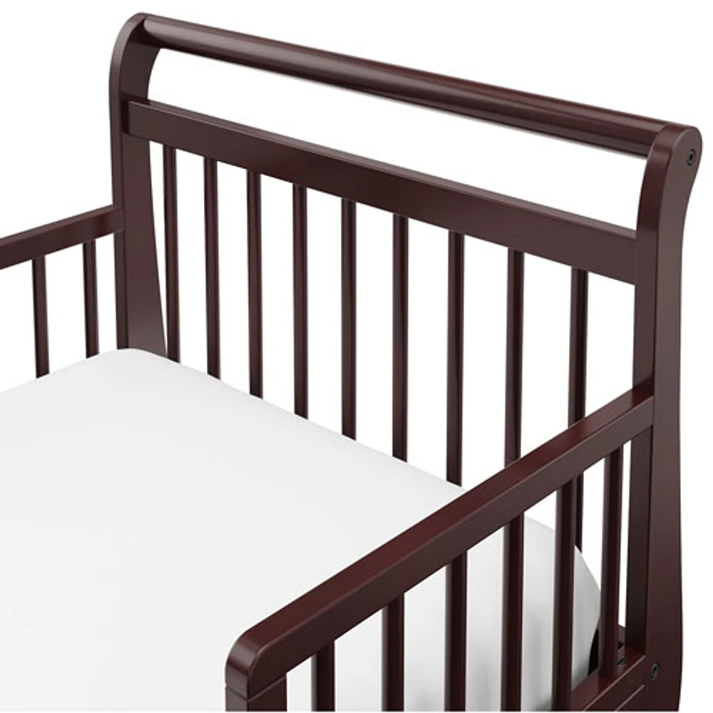 Graco Classic Sleigh Toddler Bed with Guardrails - Espresso