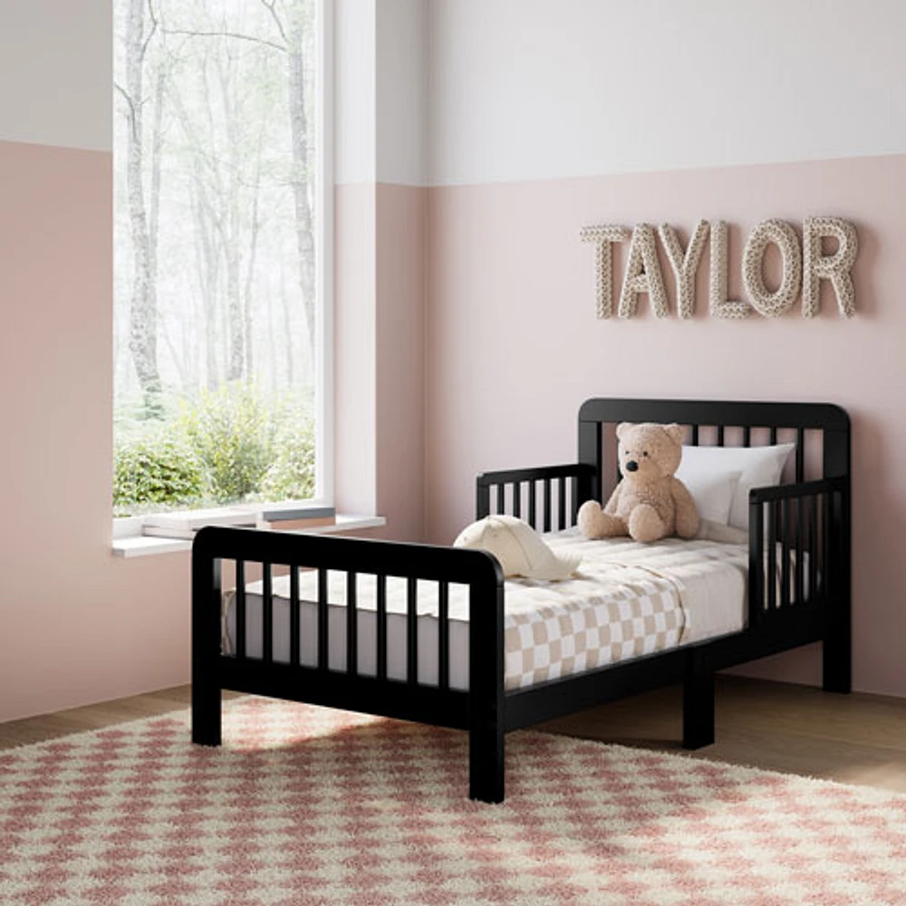 Storkcraft Pasadena Toddler Bed with Guardrails - Black