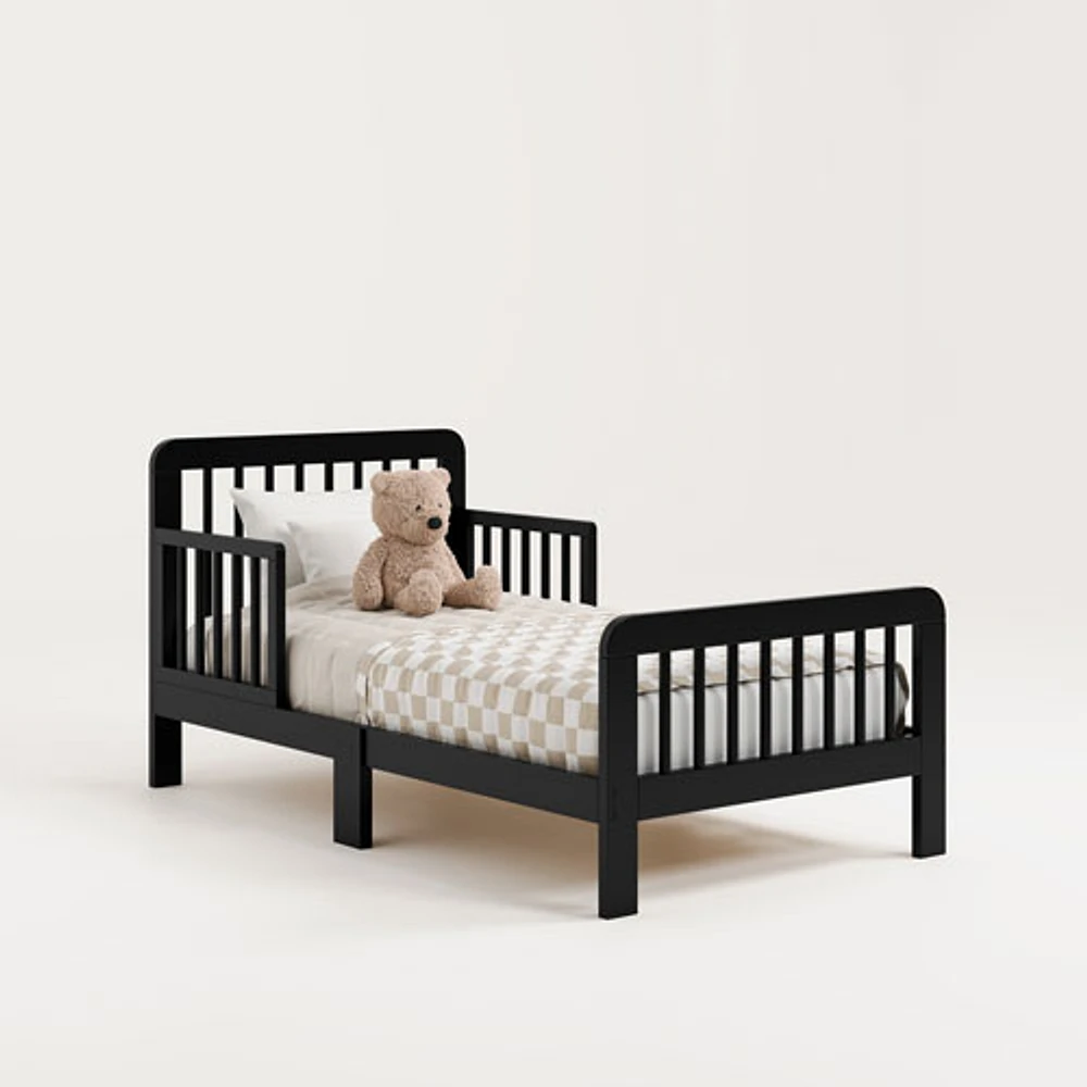 Storkcraft Pasadena Toddler Bed with Guardrails - Black