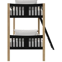 Storkcraft Caribou Solid Hardwood Twin Bunk Bed - Black/Natural