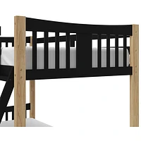 Storkcraft Caribou Solid Hardwood Twin Bunk Bed - Black/Natural