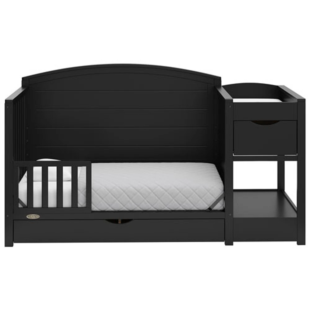 Graco Bellwood 5-in-1 Convertible Crib & Changing Table with Drawer - Black