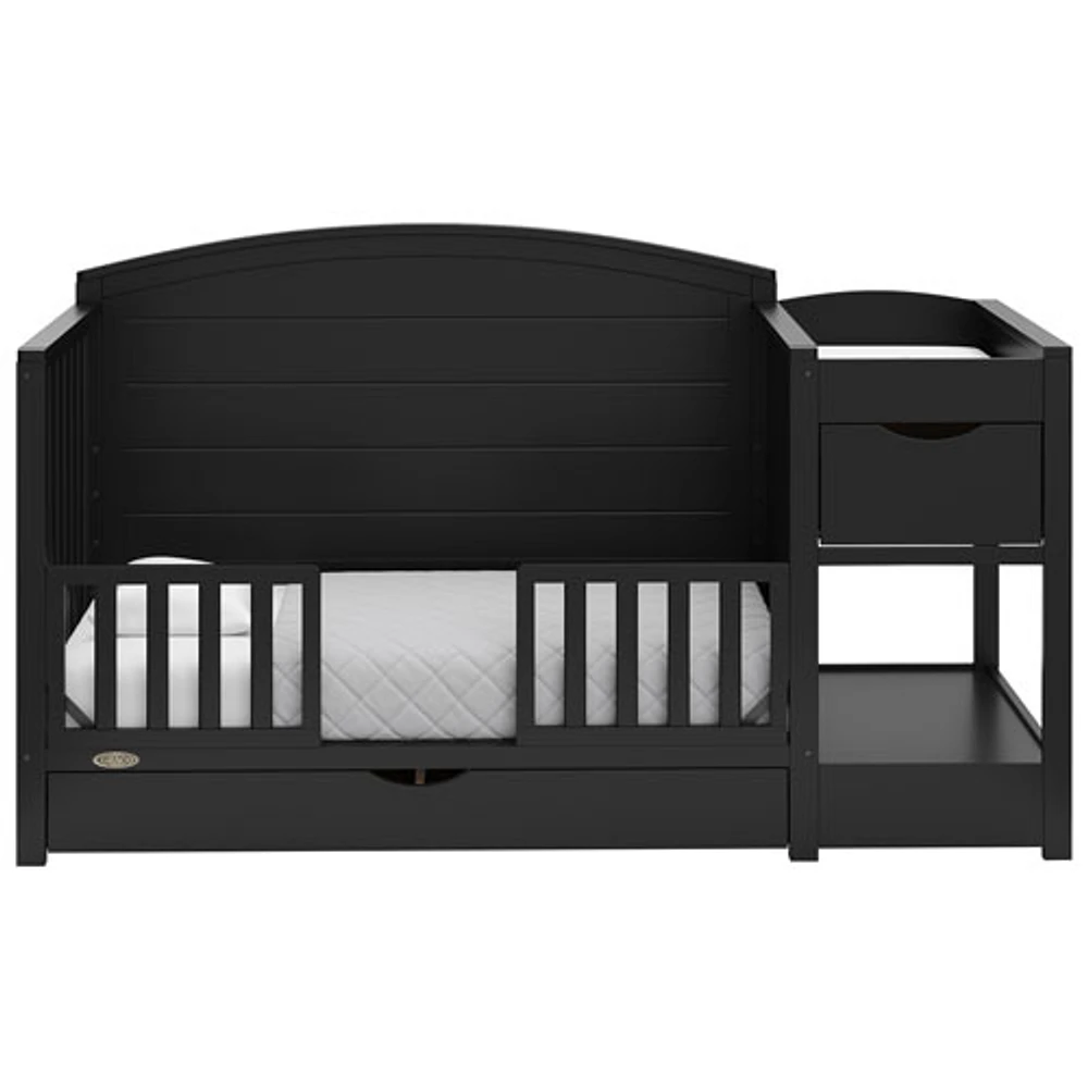 Graco Bellwood 5-in-1 Convertible Crib & Changing Table with Drawer - Black