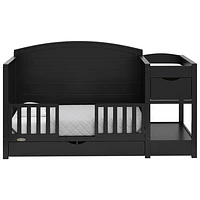 Graco Bellwood 5-in-1 Convertible Crib & Changing Table with Drawer - Black