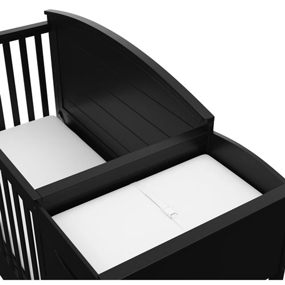 Graco Bellwood 5-in-1 Convertible Crib & Changing Table with Drawer - Black