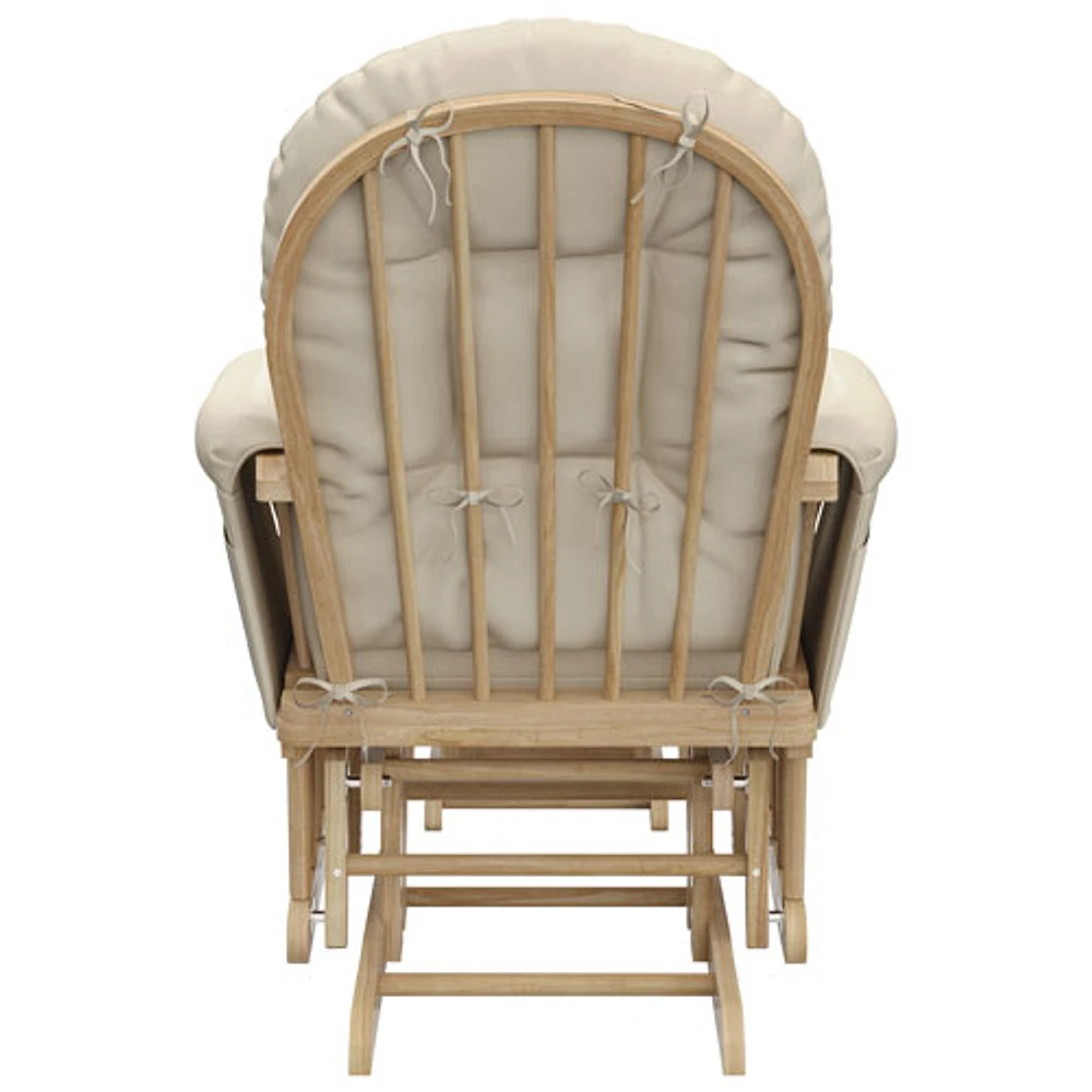 Storkcraft Hoop Glider and Ottoman Set - Natural/Beige