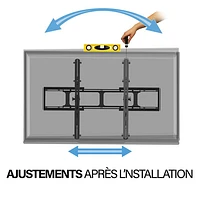 Support mural inclinable de Sanus pour téléviseur de 65 à 140 po - Noir