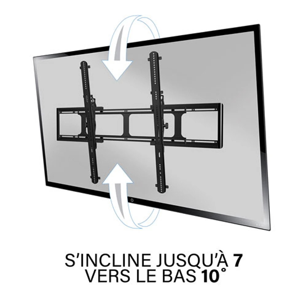 Support mural inclinable de Sanus pour téléviseur de 65 à 140 po - Noir